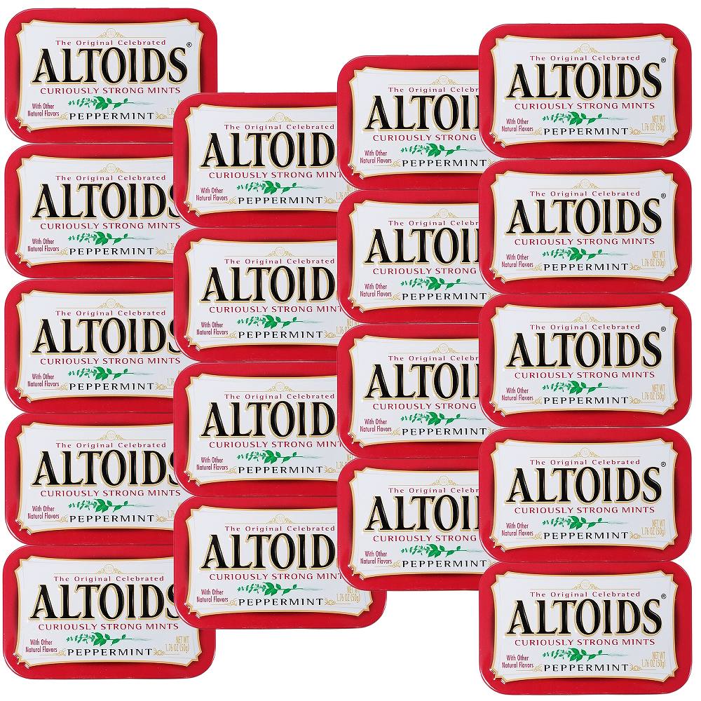 ポケットサイズのおしゃれな缶が人気 送料無料 最大67%OFFクーポン ALTOIDS アルトイズ 2022 ミントタブレット ペパーミント 輸入ミントタブレット 50g×18個セット
