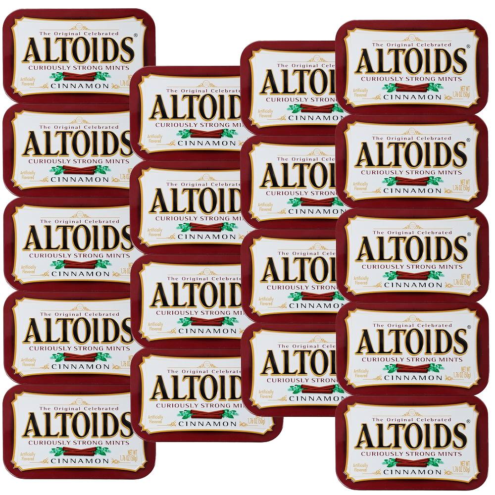 ポケットサイズのおしゃれな缶が人気 送料無料 注目ブランドのギフト ALTOIDS アルトイズ ミントタブレット 輸入ミントタブレット 50g×18個セット シナモン 96％以上節約