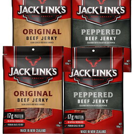 ジャックリンクス ビーフジャーキー 4袋セット (100g×4) オリジナル ペッパー 送料無料 おつまみ USAジャーキー