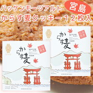 モーツアルト からす麦クッキー宮島 12枚入 2箱セット 送料込み 広島お土産 バッケンモーツアルト モンド…
