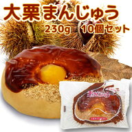 大栗まんじゅう 手作り 230g 全菓博会長賞受賞 10個セット 送料込み びっくり大きい饅頭 イベント 和菓子…