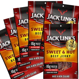 ジャックリンクス ビーフジャーキー スイート＆ホット 6袋セット(50g×6) 送料無料 おつまみ USAジャーキー