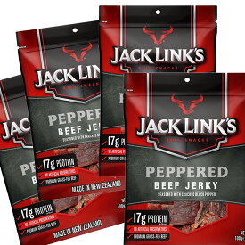 ジャックリンクス ビーフジャーキー 4袋セット (100g×4) ペッパー 送料無料 おつまみ USAジャーキー
