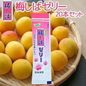 村岡食品 梅しばゼリー 12g 20本セット 送料込み スティックタイプ 個包装 熱中症対策 お手軽 塩分補給