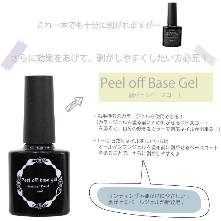 楽天市場 メール便送料無料 はがせるジェルネイル カラージェル 10g Ledライト付 オールインワンジェル にリムーバー要らず Natural Trend