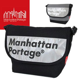 マンハッタンポーテージ Manhattan Portage メンズ レディース バッグ MP1605-JR-REF-L ロゴオン リフレクター カジュアル メッセンジャーバッグ 反射 ナイロン ショルダー 斜め掛け B5 送料無料 あす楽 evid mh-c