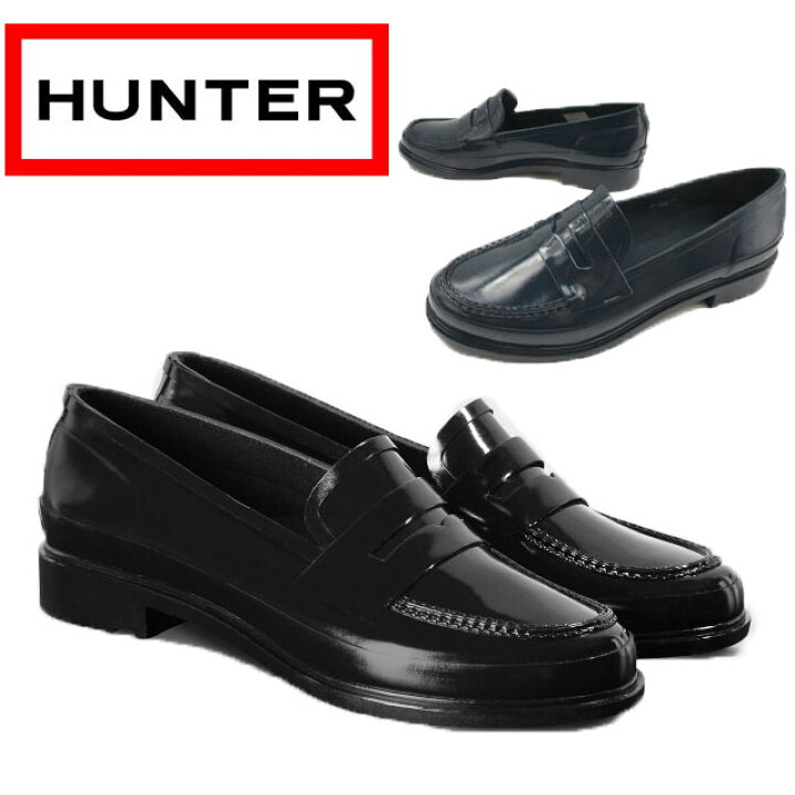楽天市場】ハンター HUNTER レディース レイン ローファー 定番 レイン 