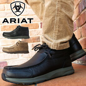 ＼ポイント8倍 5/30限定／アリアット ARIAT メンズ ショートブーツ スピットファイア モカシン カジュアルシューズ ワイズD レザーシューズ 靴 10031639 ブラックカーボン 黒 10021723 ブラウンボンバー 送料無料 あす楽 evid