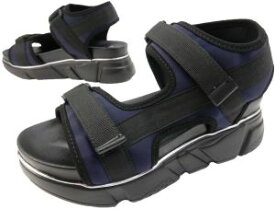 ＼ポイント7倍 11/11 1:59迄／最強翌日配送 レディース 厚底サンダル スポーツサンダル スポサン ストラップサンダル ベルクロ カジュアルシューズ 靴 BON VOYAGE BV8002 ブラック/ブラック 黒 ブラック/ネイビー