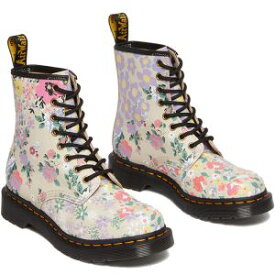 【返品交換送料無料】ドクターマーチン Dr.Martens レディース ブーツ 1460 8ホールブーツ ショートブーツ レースアップブーツ レザーブーツ 30791292 パーチメントベージュ 本革 花柄 靴 あす楽 evid