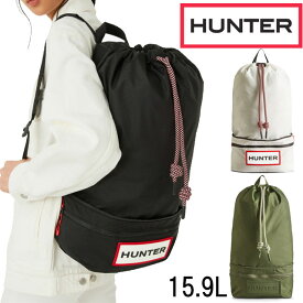 ハンター HUNTER リュック メンズ レディース トラベル リップストップ リサイクル ナイロン 2WAY バックパック ボディバッグ ショルダーポーチ ナイロン 耐水 収納 パッカブル アウトドア ブラック ホワイト カーキ UBB1519NRS 送料無料 あす楽 evid