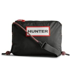 ハンター HUNTER ショルダーバッグ メンズ レディース トラベル リップストップ リサイクル ナイロン サコッシュ ショルダーポーチ 斜め掛け 肩掛け ポシェット 大人 ナイロン 耐水 ロゴ アウトドア カジュアル ブラック ホワイト UBC1515NRS 送料無料 最強翌日配送 evid