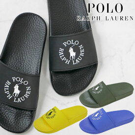 ＼最大5％クーポン有 4/27 9時59分迄／ポロ ラルフローレン POLO RALPH LAUREN レディース サンダル ポロスライド/CB-SN-SLI スライドサンダル シャワーサンダル シャワサン カジュアルシューズ P42T ブラック 黒 カーキ イエロー ブルー 靴 送料無料 あす楽 evid