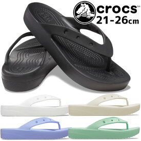 クロックス crocs レディース 厚底 トングサンダル クラシック プラットフォーム フリップ ビーチサンダル ビーサン 207714 カジュアルシューズ フリップフロップ 靴 あす楽 evid |3