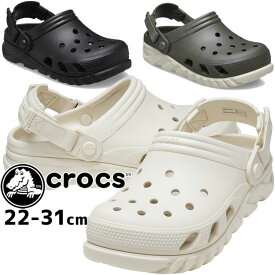 クロックス crocs デュエット マックス クロッグ サンダル メンズ レディース 靴 サボサンダル コンフォートサンダル 208776 160 スタッコ 001 ブラック 3J8 オリーブ 送料無料 あす楽 evid |6