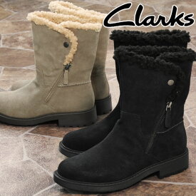 ＼最大5％クーポン有 4/27 9時59分迄／クラークス Clarks レディース ブーツ オパール ジップ ショートブーツ ショート丈 サイドジップ 2WAY カジュアルシューズ 774G ブラックスエード 黒 グレースエード 靴 送料無料 あす楽 evid