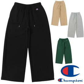 ＼ポイント7倍 4/20限定／チャンピオン Champion ワイドパンツ レディース ウィメンズ スウェットパンツ CW-Y207 カジュアル スポーティ シンプル ワイドシルエット 黒 ベージュ 灰 緑 送料無料 あす楽 evid