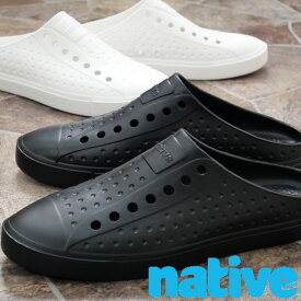 ネイティブ クロッグサンダル メンズ ジェファーソンクロッグ ラバーサンダル シャワーサンダル アウトドア サボサンダル コンフォートサンダル カジュアルシューズ 11113000 ジフィーブラック 黒 シェルホワイト 白 靴 送料無料 最強翌日配送 evid