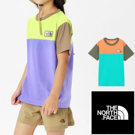 ザ・ノースフェイス Tシャツ キッズ ジュニア NTJ32338 ショートスリーブTNFグランドティー トップス ウエア 子供服 半袖 子供の プレゼント アパレル 服 黄色 紫 橙 緑 メール便送料無料 evid