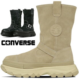 ＼ポイント7倍 11/15迄／コンバース 厚底 ブーツ オールスター トレックウェーブ ウエスタンブーツ ハイ レディース チャンキーソール ミドル丈 メンズ ハーフブーツ カジュアルシューズ 31315691 ブラック 黒 31315690 デザートサンド 靴 送料無料 最強翌日配送 evid
