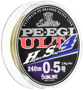 サンライン(SUNLINE) PEライン ソルティメイト PEエギ ULT HS4 240m 0.4号 3.3kg 4本 ホワイト・ピンク・ライトグリーン