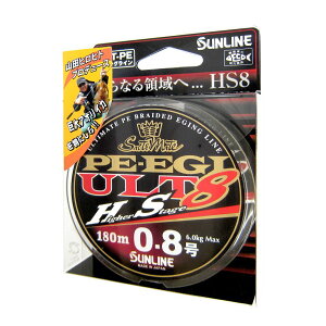�T�����C��(SUNLINE) PE���C�� �\���e�B���C�g PE�G�M ULT HS8 180m 0.8�� 6kg 8�{ �z���C�g�E�s���N�E���C�g�O���[��