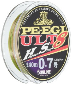 サンライン(SUNLINE) PEライン ソルティメイト PEエギ ULT HS8 240m 0.5号 3.9kg 8本 ホワイト・ピンク・ライトグリーン