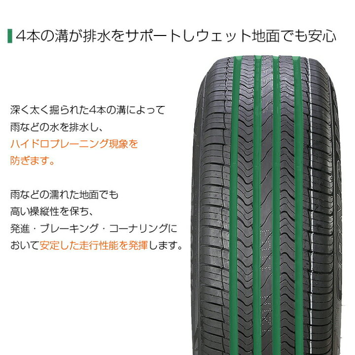 楽天市場】【タイヤ交換可能】18インチタイヤ4本セット 225/50R18-95W 