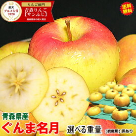 青森 りんご 10kg・5kg・3kg箱 ぐんま名月 訳あり/家庭用 重量選べる旬シリーズ【りんご 訳あり 10kg 5kg 3kg 送料無料】【青森 リンゴ 10kg 5kg 3kg箱】林檎 訳あり 名月 10キロ箱 自宅 家庭用 果物 】2810円～★選べる重量 と小玉名月 家訳