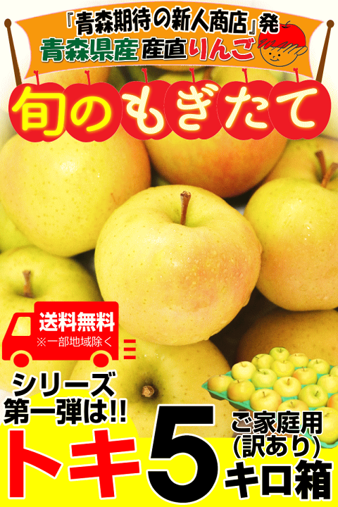 楽天市場】【即日発送】 青森 りんご 5kg箱 訳あり/ご家庭用 トキ