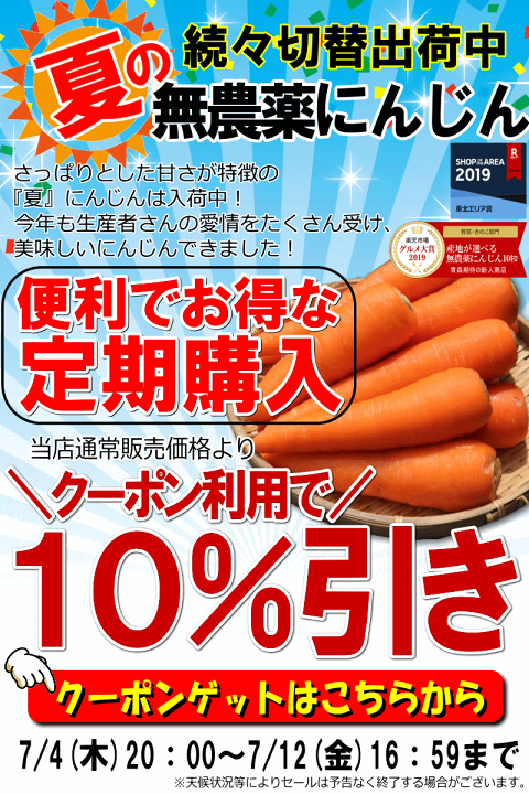 楽天市場】クーポンで10％引き☆単品より安い!!【定期購入】にんじん 