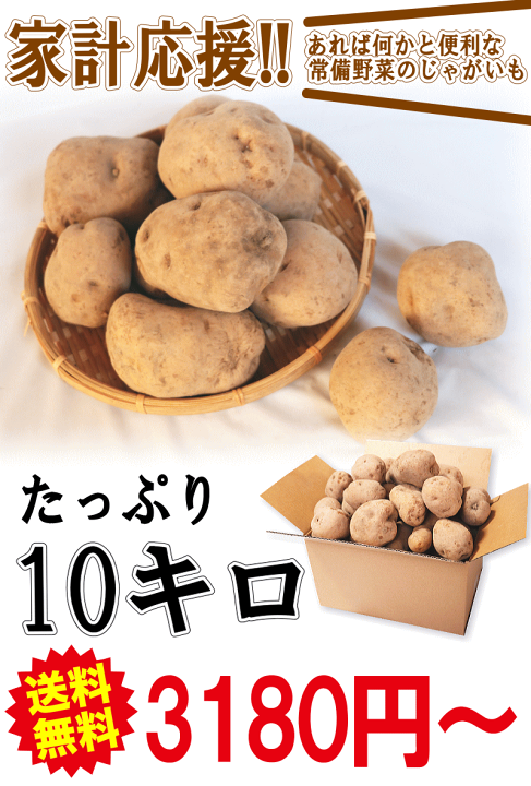 楽天市場】じゃがいも 10kg 無農薬栽培 送料無料岩手県産 男爵