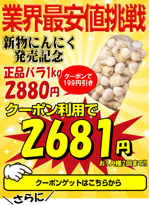 【期間限定】新物 青森県産にんにく バラ 10kg 種用早い物勝ち 激安 bigonly05.jpg?fitin=272:272