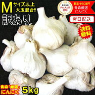 新物！令和8年産 あす楽 にんにく 青森 5kg 訳あり Mサイズ以上大玉混合 送料無料R8年度産 ワケアリ 大玉…
