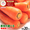 産地が選べる 無農薬にんじん 20キロ(10kg×2箱)【クール対応 / 常温送料無料】無農薬 無化学肥料栽培 訳あり 無農薬…