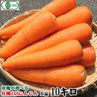 【豊作還元★600円引き】産地が選べる 有機 にんじん 10kg【送料無料】有機栽培 無農薬栽培 にんじん 10…