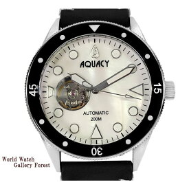 Aquacy ダイバーズ Cave Diver オープンハート 自動巻き 裏スケルトン 中古 メンズ腕時計 未使用品