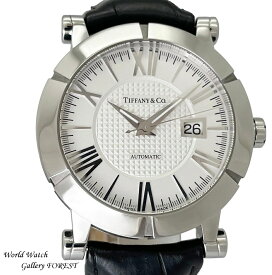Tiffany＆Co ティファニー アトラス ジェント 中古 メンズ腕時計 Z1000.70.12A21A71A 自動巻き SS × レザー Aランク
