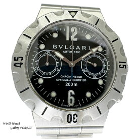 ブルガリ BVLGARI ディアゴノ スクーバ 中古 メンズ 腕時計 SCB38S クロノグラフ 自動巻き 黒文字盤