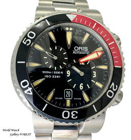 オリス ORIS レギュレーター 1000M チタン Der Meistertaucher 649 7541 中古 メンズ腕時計 自動巻き 黒文字盤 Aランク