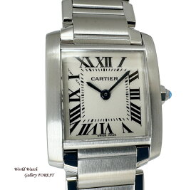 カルティエ Cartier タンクフランセーズ SM W51008Q3 中古 レディース 腕時計 クオーツ ホワイト文字盤 Sランク