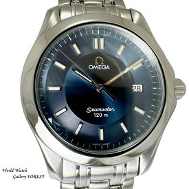 OMEGA オメガ シーマスター 120M 2511.82 中古 メンズ 腕時計 クオーツ ブルー文字盤 外装仕上げ AAランク
