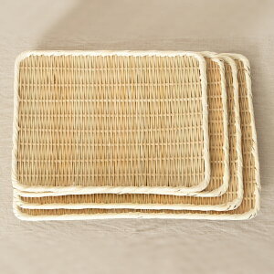 竹製 角盆ざる 尺二寸/尺三寸/尺四寸/尺五寸 4サイズ 青竹 水切り 盛り皿 麺類 干しざる 梅仕事 野菜干し 天然素材 手仕事 日本製 新潟県