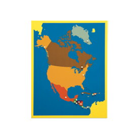 モンテッソーリ モンテ 地図パズル 北アメリカ N おもちゃ 知育玩具 モンテッソーリ教具 キッズ