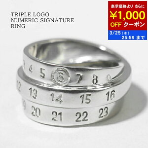 �G���G���V�b�N�X ���]���}���W�F�� MM6 Maison Margiela ���f�B�[�X �����Y �����O TRIPLE LOGO NUMERIC SIGNATURE RING SM6UQ0073 P6627 �V���o�[ 955 �g���v�����S �j���[�����b�N �V�O�l�`���[ �����O �w�� �A
