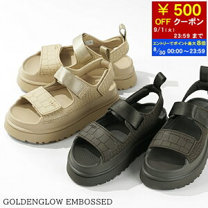 �y8/30����I�|�C���g�ő�8�{�z �A�O UGG ���f�B�[�X �T���_�� GOLDENGLOW EMBOSSED 1175311 �_�[�N�J�[�L DENSE SMOKE �x�[�W�� MUSTARD SEED �S�[���f���O���E �G���{�X �N���R���G���{�X���H �t�b�g�x�b�h 
