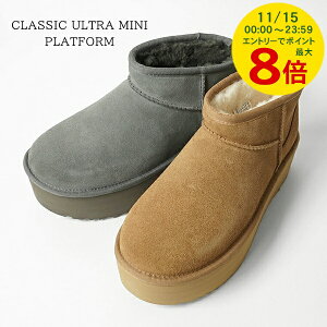 y11/15I|Cgő8{z AO UGG fB[X u[c CLASSIC ULTRA MINI PLATFORM 1135092 `FXibg L CHESTNUT `R[O[ CHARCOAL NVbN Eg ~j vbgtH[ V
