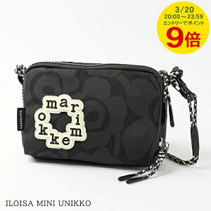 �y3/20����I�|�C���g�ő�9�{�z �}�����b�R marimekko ���f�B�[�X �V�����_�[�o�b�O ILOISA MINI UNIKKO 095329 �u���b�N 990 �C���C�T �~�j �E�j�b�R �N���X�{�f�B �|�V�F�b�g �o�b�O ���� ���� �ԕ� �v