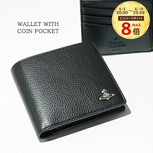 �y6/10�܂ŁI�|�C���g�ő�8�{�z ���B���B�A���E�G�X�g�E�b�h Vivienne Westwood �����Y 2�܂���z WALLET WITH COIN POCKET 5115003NM S000D BLACK �u���b�N N403 �E�H���b�g �܍��z �T�C�t ���� �I�[�u �v���[��