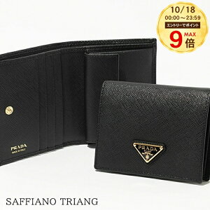 �y10/18����IMAX9�{�z �v���_ PRADA ���f�B�[�X 2�܂���z SAFFIANO TRIANG 1MV204 QHH NERO �u���b�N F0002 �T�t�B�A�[�m �g���C�A���O�� �܍��z �~�j���z �E�H���b�g ���� �g���C�A���O�����S �y2026�t��